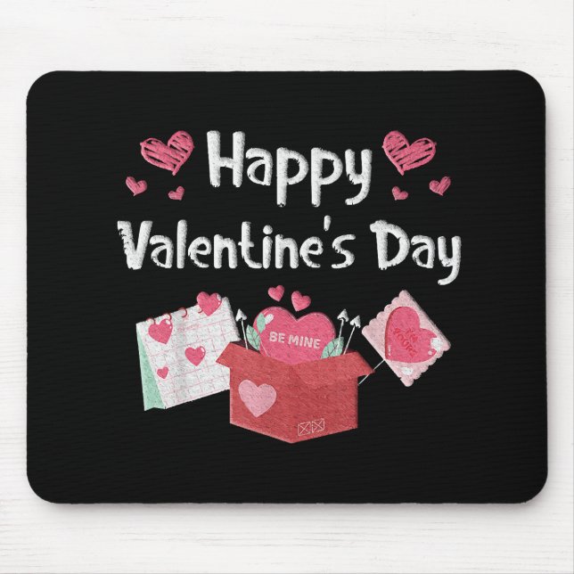 Happy Valentines Day Be meine Niedlichen Herzen Mousepad (Vorne)