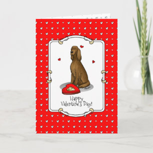 Happy Valentine's Day Be Mine Irish Setter (rot 1) Karte