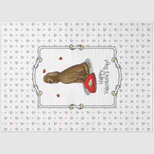 Happy Valentine's Day Be Mine Irish Setter (rot 1) Seidenpapier