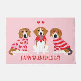 Happy Valentines Day Beagle Hunde Fußmatte