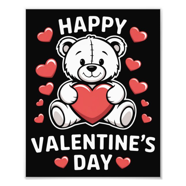 Happy Valentine's Day Bear Vday Fotodruck (Vorne)