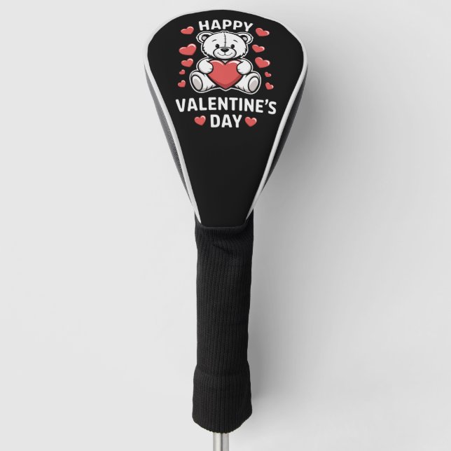 Happy Valentine's Day Bear Vday Golf Headcover (Vorderseite)