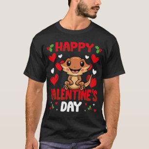 Happy Valentines Day Bearded Dragon Heart Liebe An T-Shirt