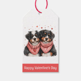 Happy Valentines Day Berner Hunde Geschenkanhänger