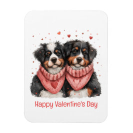 Happy Valentines Day Berner Hunde Magnet
