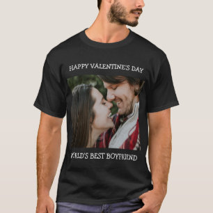 Happy Valentine's Day Best Boyfriend Custom Foto T-Shirt