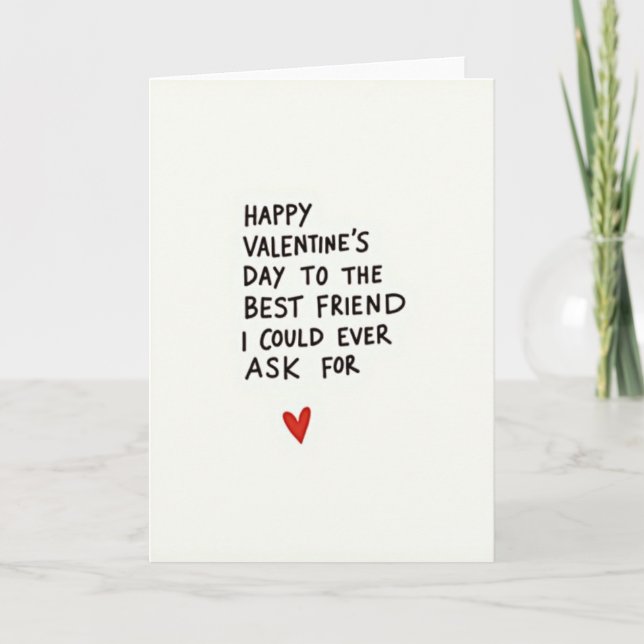 Happy Valentines Day Best Friend Card Karte (Vorderseite)