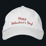 Happy Valentine's Day Bestickte Baseballkappe<br><div class="desc">Leicht zu tragen,  können Sie diese Kappe jeden Valentinstag benutzen und ein tolles Geschenk machen.</div>