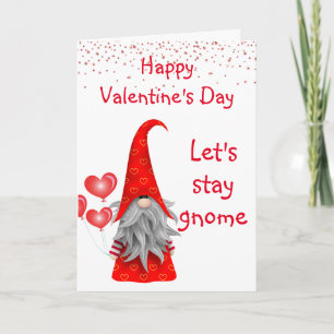 Happy Valentine's Day Bleibe Gnome Karte