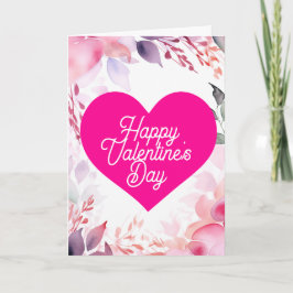 Happy Valentines Day Blume Herzlich Willkommen Karte