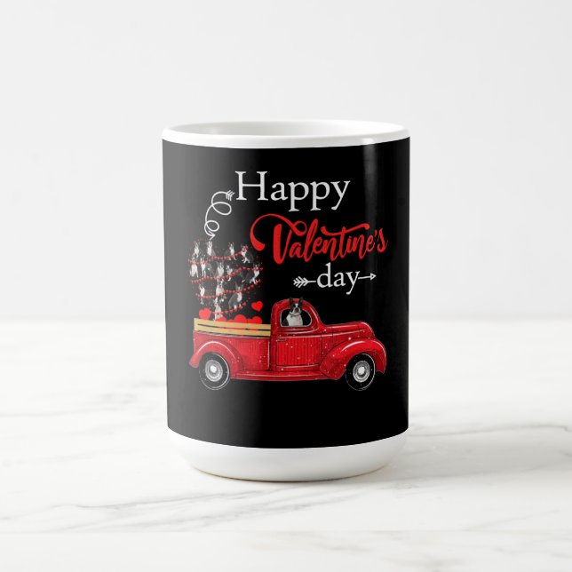 Happy Valentine's Day Boston Terrier Dog Kaffeetasse (Mittel)