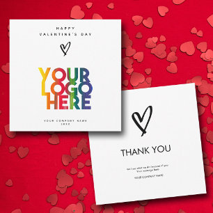 Happy Valentine's Day Business Logo Vielen Dank