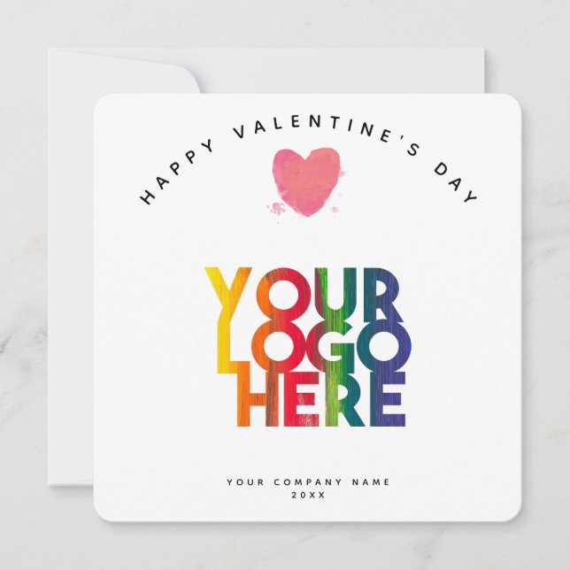 Happy Valentine's Day Business Logo Vielen Dank (Vorderseite)