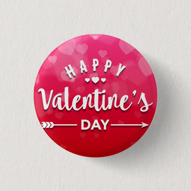 Happy Valentine's Day Button (Vorderseite)