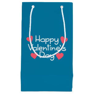 Happy Valentine's Day Calligraphy   Geschenktasche Kleine Geschenktüte