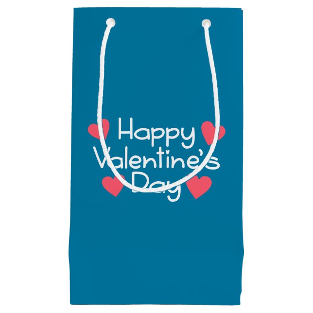 Happy Valentine's Day Calligraphy | Geschenktasche Kleine Geschenktüte (Vorderseite)