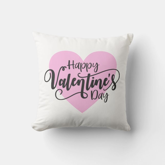 Happy Valentine's Day Calligraphy | Kissen (Vorderseite)