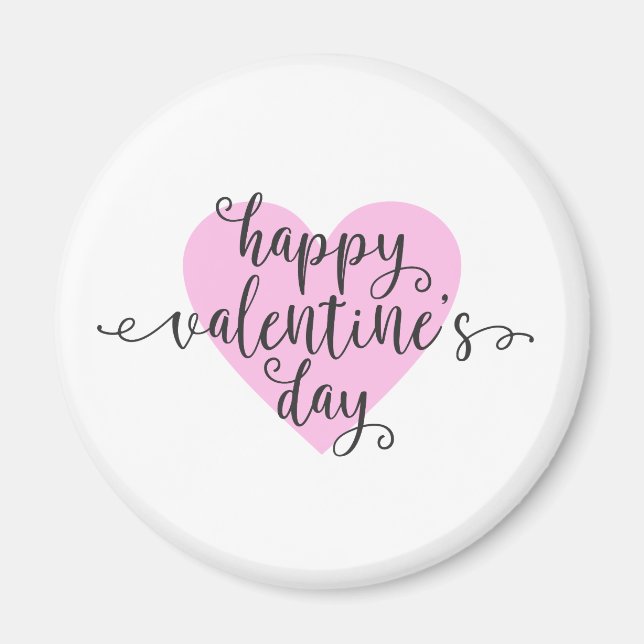 Happy Valentine's Day Calligraphy | Magnet (Vorne)