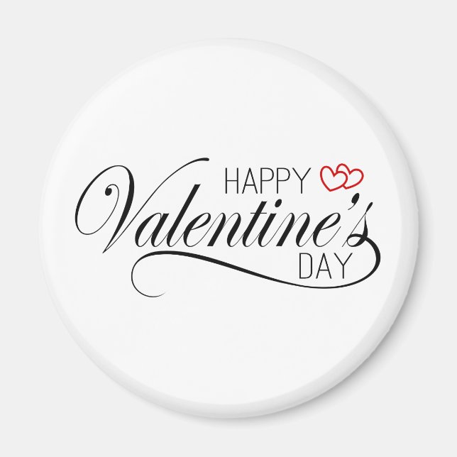 Happy Valentine's Day Calligraphy | Magnet (Vorne)