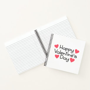 Happy Valentine's Day Calligraphy   Notebook Notizbuch