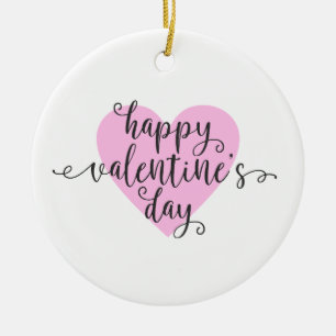Happy Valentine's Day Calligraphy Ornament