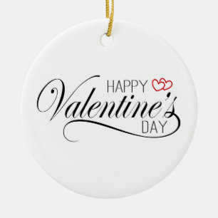 Happy Valentine's Day Calligraphy   Ornament