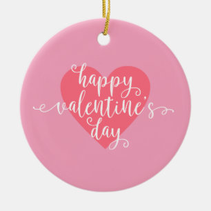 Happy Valentine's Day Calligraphy   Ornament