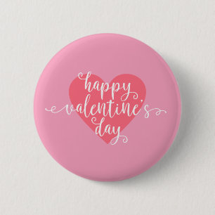 Happy Valentine's Day Calligraphy Schaltfläche B Button