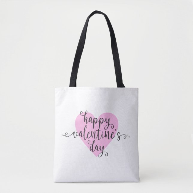Happy Valentine's Day Calligraphy | Tasche (Vorderseite)