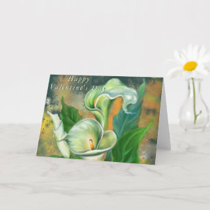Happy Valentine's Day Card Calla Lily Blume Karte