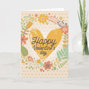 Happy Valentine's Day Card in hellen Farben Feiertagskarte