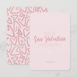 Happy Valentine's Day Card in Pink - Italienisch Karte