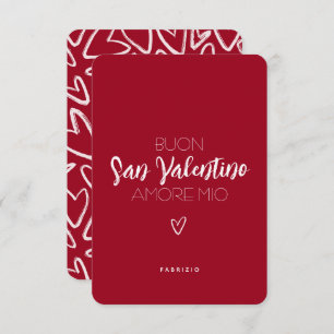 Happy Valentine's Day Card in Rot - Italienisch Karte