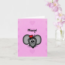Happy Valentine's Day Card mit Miki die Maus