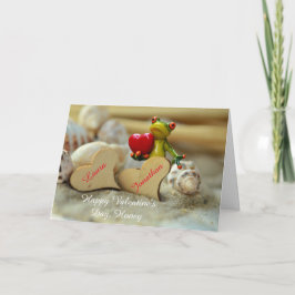 Happy Valentine's Day Card mit Niedlichem Frog am Feiertagskarte