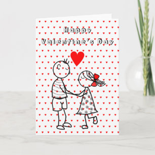 Happy Valentine's Day Card Paar in Liebe Romantisc Karte
