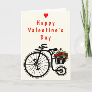 Happy Valentine's Day Card Romantische Blume Rad Karte