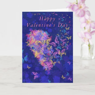 Happy Valentine's Day Card Schmetterlingsherz Karte