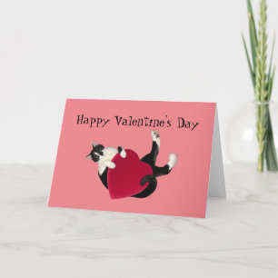 Happy Valentine's Day Cat Card Feiertagskarte