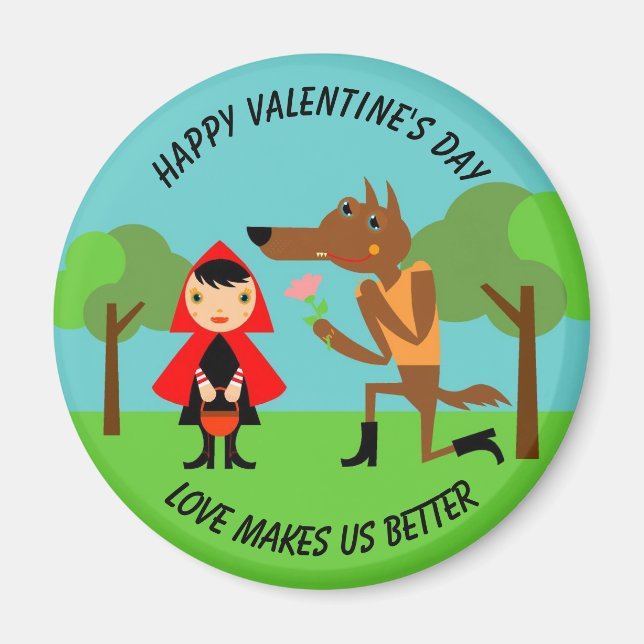 Happy Valentine's Day Children Magnet (Vorne)