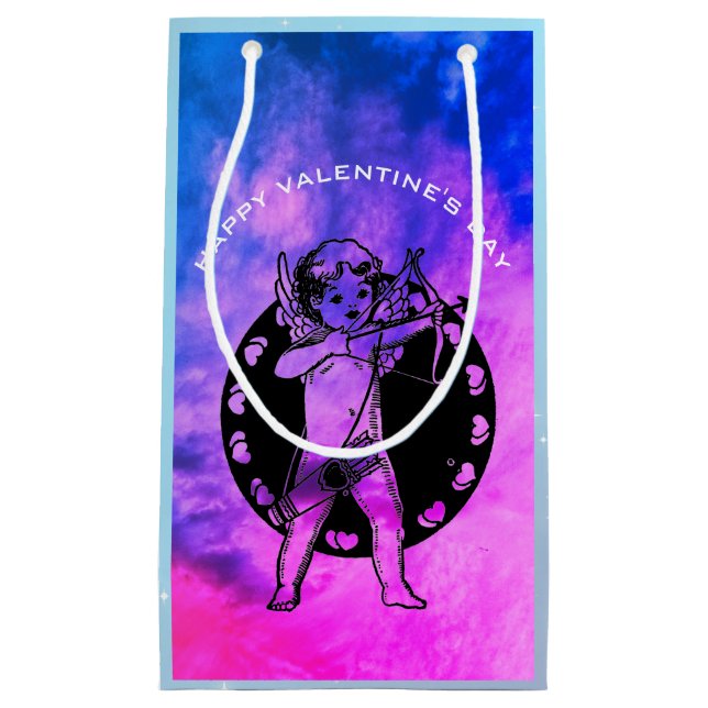 HAPPY VALENTINE'S DAY CUPID Gift Bag Kleine Geschenktüte (Vorderseite)