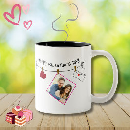 Happy Valentine's Day Custom Foto Liebe Herz Tasse