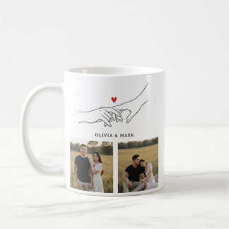 Happy Valentines Day Custom Photo Collage Romantic Kaffeetasse