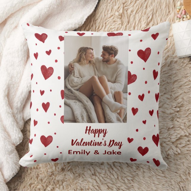 Happy Valentine's Day | Custom Photo Pillow Kissen (Decke)