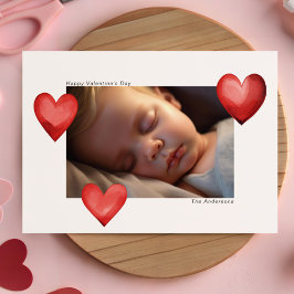 Happy Valentine's Day Custom Photograph Modern Feiertagskarte