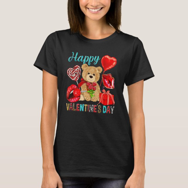 Happy Valentine's Day Cute Bear Western Valentine' T-Shirt (Vorderseite)