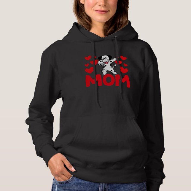 Happy Valentine's Day Dalmatian Mom Mothers Day Va Hoodie (Vorderseite)