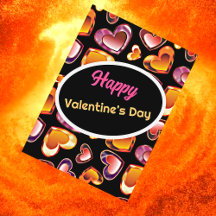 Happy Valentine's Day Dazzling Gradient Gem Herzen