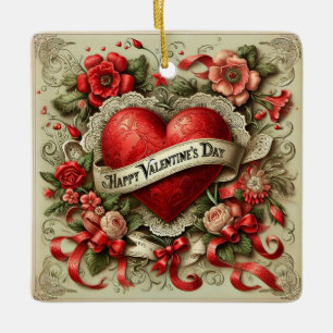 Happy Valentine's Day dekorative Abbildung Keramikornament