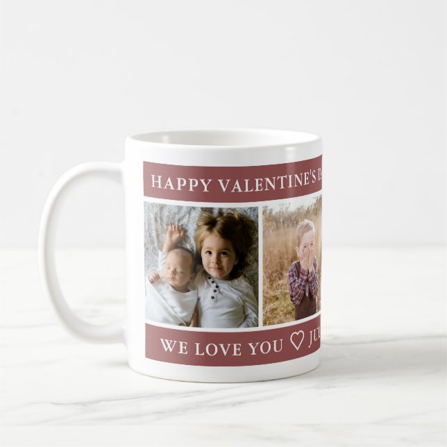 Happy Valentine's Day Der beste Vater je nach Kund Kaffeetasse (Links)